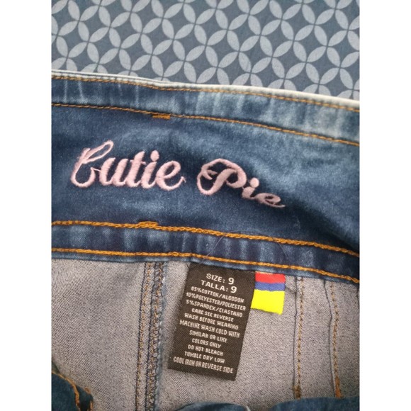 SIZE 9 JEANS STRETCH DENIM LIGHT BLUE, WAIST  28IN, 9-2 CUTIE 1409, BUTT LIFTING - Picture 10 of 11